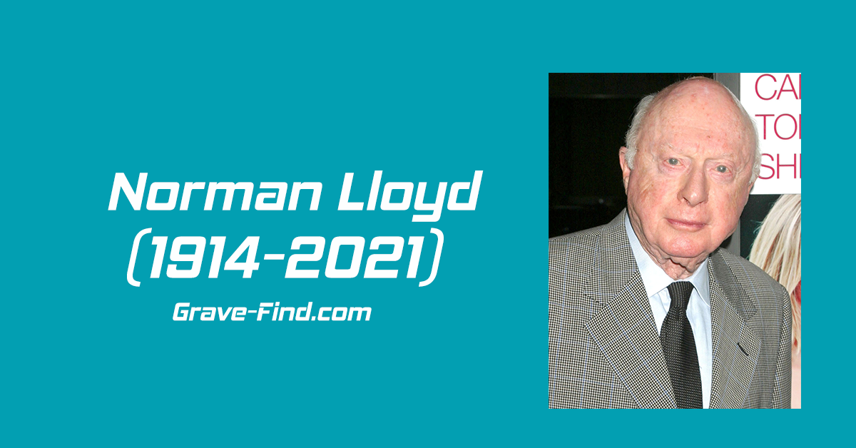 Norman Lloyd American Actor (1914-2021)