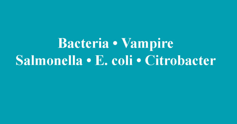 Bacteria, Vampire, Salmonella, E. coli, Citrobacter