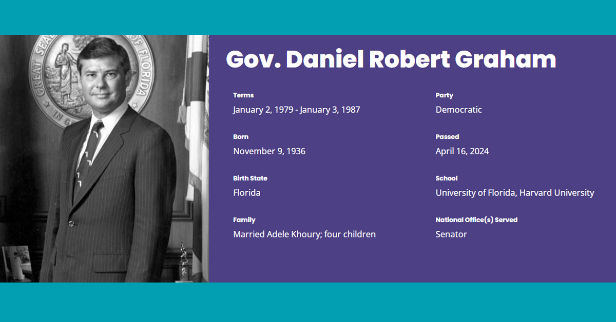 Bob Graham (1936-2024) Former Governor of Florida