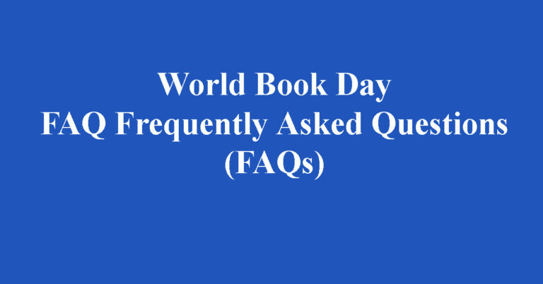 World Book Day FAQ Frequently Asked Questions (FAQs)