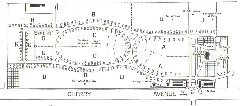 All Souls Cemetery Map