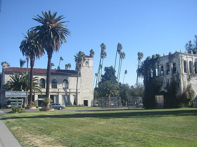 Entrance sign of Hollywood Forever Cemetery