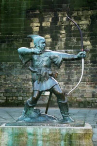 Robin Hood statue in Nottingham, England